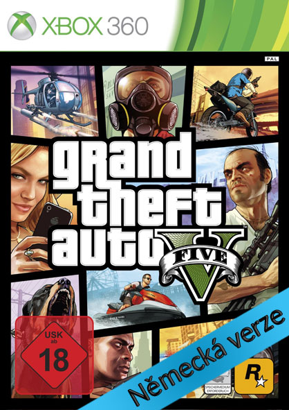 Grand Theft Auto V Xbox 360 Německá verze