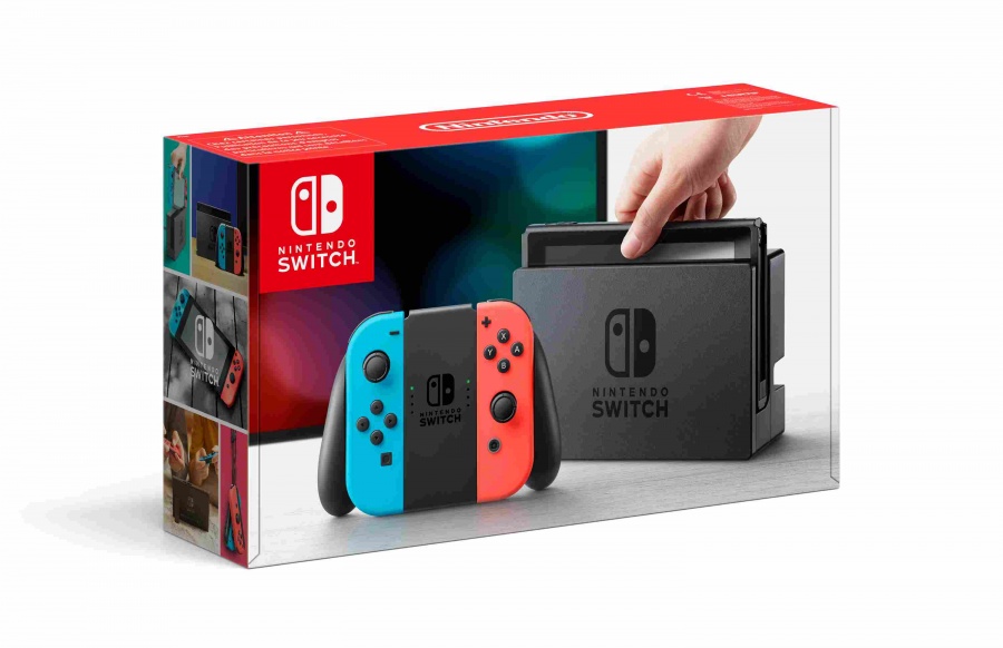 Konzole Nintendo Switch + neon red blue Joy-C